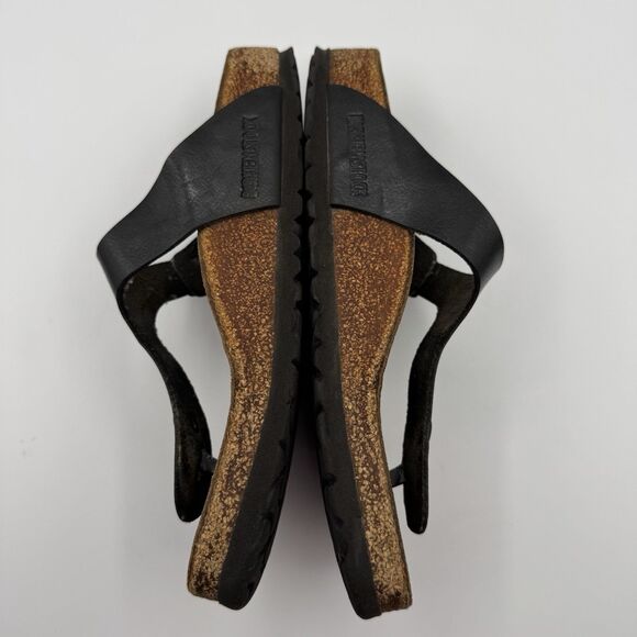 Birkenstock Gizeh Sandals Womens EU 38 US 7-7.5 Black Cork Narrow - Picture 5 of 9